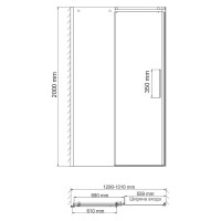 Душевая дверь WasserKRAFT 15R30 130 х 200 см