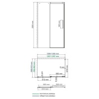 Душевой уголок WasserKRAFT Alme 15R33, 130 х 90 см, стекло прозрачное, профиль хром