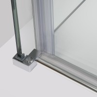 Душевой уголок WasserKRAFT Alme 15R33, 130 х 90 см, стекло прозрачное, профиль хром