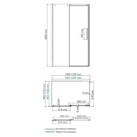 Душевой уголок WasserKRAFT Alme 15R34, 130 х 100 см, стекло прозрачное, профиль хром