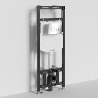 Инсталляция для унитаза WasserKraft Alme 15TLT.010.ME.CH01, механическая клавиша хром
