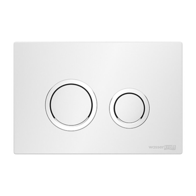 Инсталляция для унитаза WasserKraft Alme 15TLT.010.ME.WH01, механическая клавиша белая, ободки хром