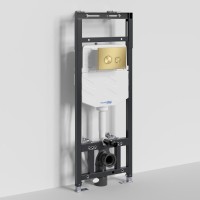 Инсталляция для унитаза WasserKraft Alme 15TLT.010.ME.MG01, механическая клавиша золото матовое