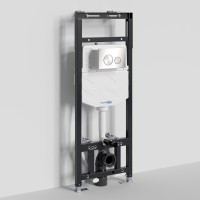 Инсталляция для унитаза WasserKraft Alme 15TLT.010.ME.BN02, механическая клавиша никель