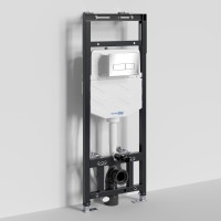 Инсталляция для унитаза WasserKraft Alme 15TLT.010.ME.CH03, механическая клавиша хром