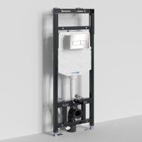 Инсталляция для унитаза WasserKraft Alme 15TLT.010.ME.BN03, механическая клавиша никель