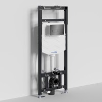 Инсталляция для унитаза WasserKraft Alme 15TLT.010.ME.PB03, механическая клавиша черная