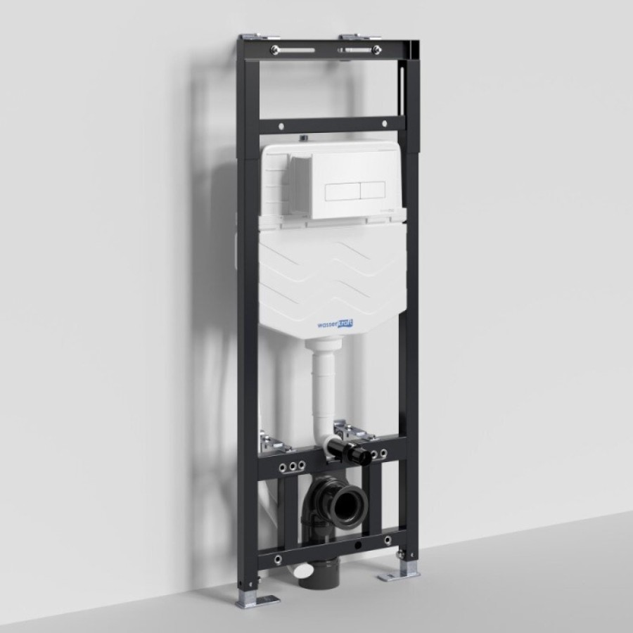 Инсталляция для унитаза WasserKraft Alme 15TLT.010.ME.WH03, механическая клавиша белая