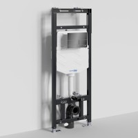 Инсталляция для унитаза WasserKraft Alme 15TLT.010.ME.PB04, механическая клавиша черная