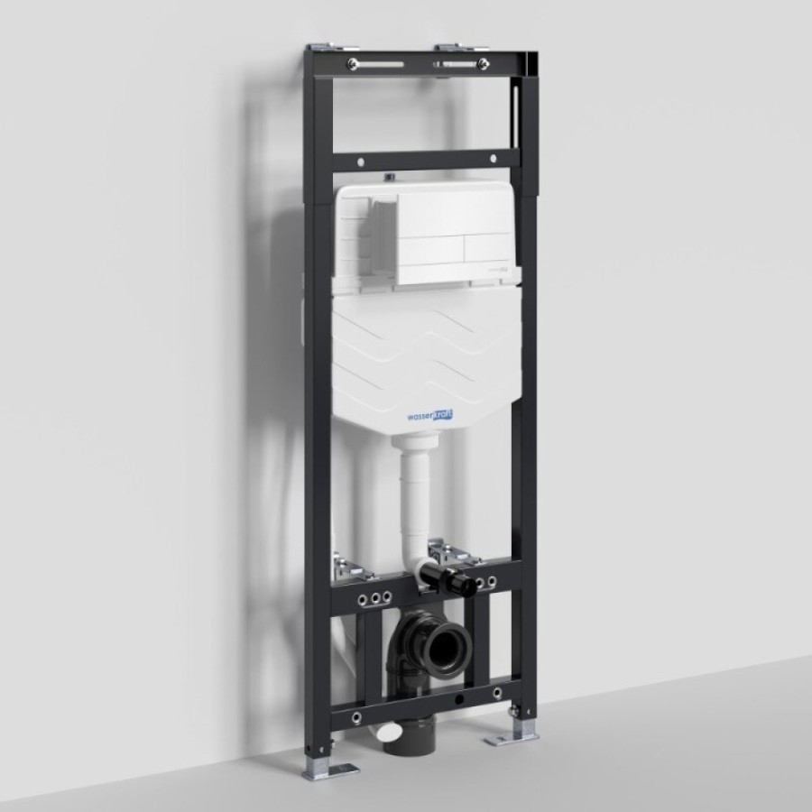 Инсталляция для унитаза WasserKraft Alme 15TLT.010.ME.WH04, механическая клавиша белая