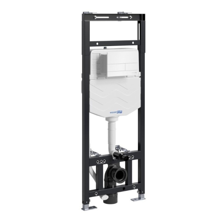 Инсталляция для унитаза WasserKraft Alme 15TLT.010.ME.WH04, механическая клавиша белая