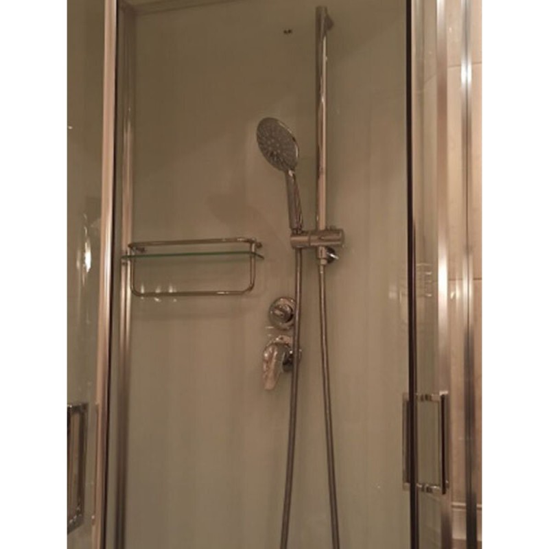 Душевая кабина Frank F410 Brilliant без крыши, 110 х 110 см, низкий поддон, стекла прозрачные, профиль хром, 160009