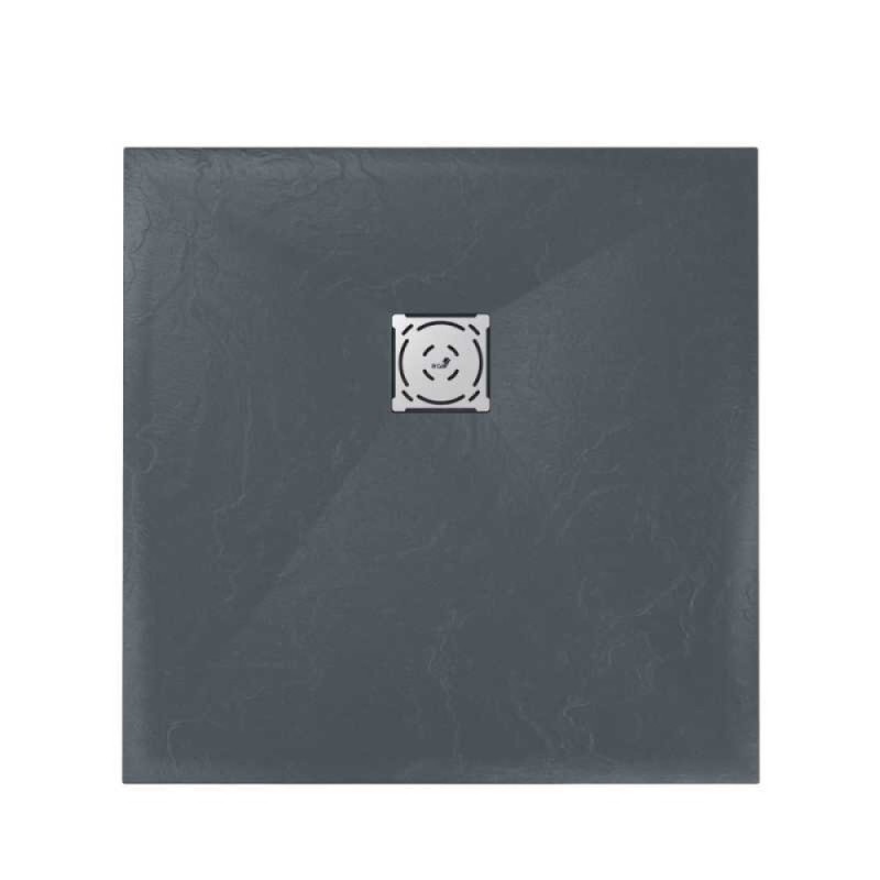 Душевой поддон RGW ST-0088G 80 x 80 см, квадратный, из искусственного камня, графит, 16152088-02