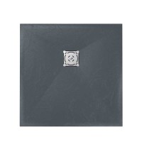 Душевой поддон RGW ST-G 100 х 100 см, квадратный, из искусственного камня, графит, 16152100-02