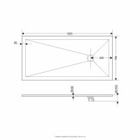 Душевой поддон RGW ST-0137W 70 x 130 см, прямоугольный, из искусственного камня, белый, 16152713-01