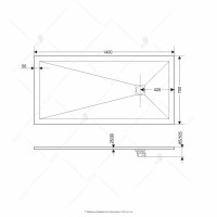 Душевой поддон RGW ST-147W 70 x 140 см, прямоугольный, из искусственного камня, белый, 16152714-01