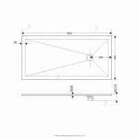 Душевой поддон RGW ST-157W 70 x 150 см, прямоугольный, из искусственного камня, белый, 16152715-01