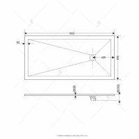 Душевой поддон RGW ST-0168W 80 x 160 см, прямоугольный, из искусственного камня, белый, 16152816-01