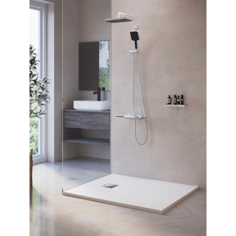 Душевой поддон RGW Stone Tray 16152910-001, 90 x 100 см, прямоугольный, из искусственного камня, белый