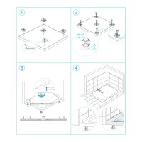Душевой поддон RGW Stone Tray 16152910-001, 90 x 100 см, прямоугольный, из искусственного камня, белый