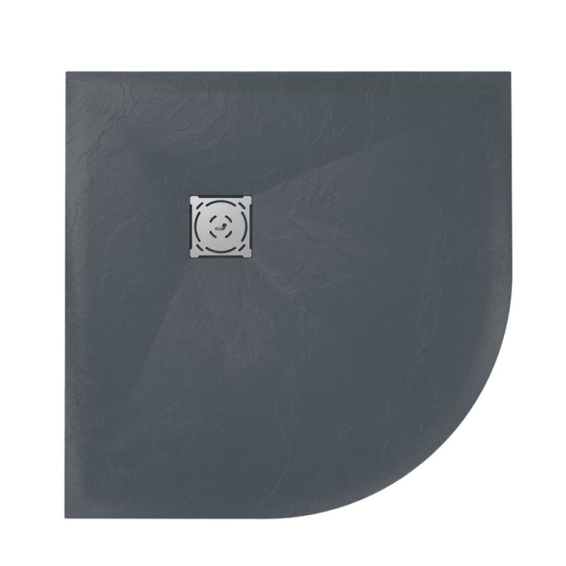 Душевой поддон RGW ST/R-G 100 x 100 см, четверть круга, из искусственного камня, графит, 16153100-02