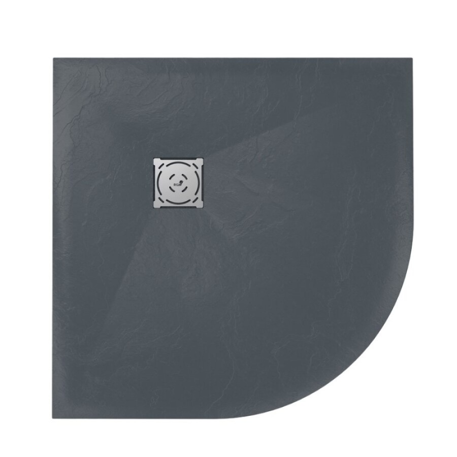 Душевой поддон RGW ST/R-G 100 x 100 см, четверть круга, из искусственного камня, графит, 16153100-02