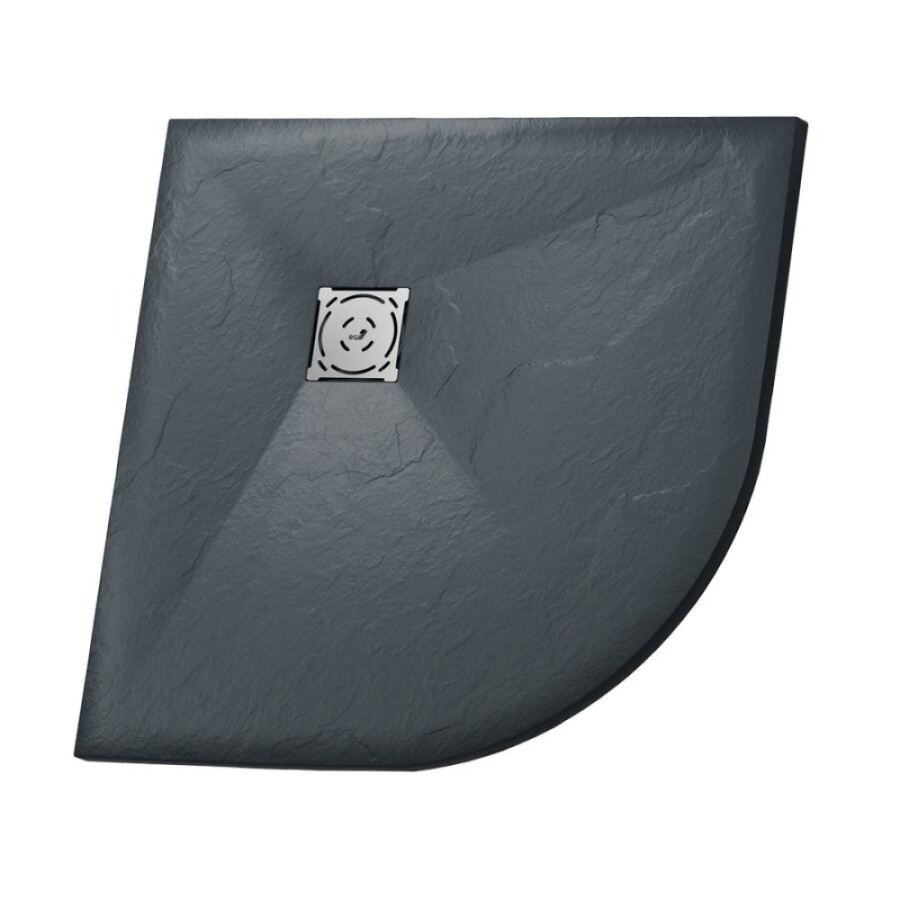 Душевой поддон RGW ST/R-G 100 x 100 см, четверть круга, из искусственного камня, графит, 16153100-02
