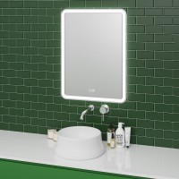 Зеркало Grossman Leo 60 x 80 см с подсветкой, сенсорный выключатель, гравировка, подогрев, 166080