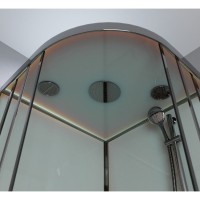 Душевая кабина Frank F409/1 Brilliant 90 х 90 см, средний поддон, стекла прозрачные, профиль хром, 175009