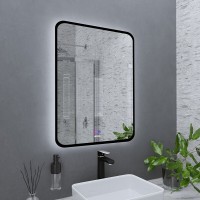 Зеркало Grossman Elegans-норма BLACK, 60 х 80 см, LED подсветка, подогрев, черная рама, 1760802