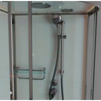 Душевая кабина Frank F400/1 Brilliant 100 х 100 см, средний поддон, стекла прозрачные, профиль хром, 177009