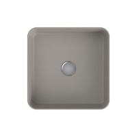 Раковина BERGES Ego SL накладная, 38x38 см, матовый серый
