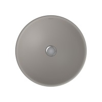 Раковина BERGES Mascon накладная, Ø 45 см, матовый серый, без отверстия под смеситель