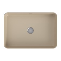 Раковина BERGES Ego SL накладная, 55x38 см, матовый жасмин, без отверстия под смеситель