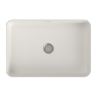 Раковина BERGES Ego SL накладная, 55x38 см, матовый белый, без отверстия под смеситель