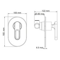 Смеситель для душа WasserKRAFT Kammel 1851, хром