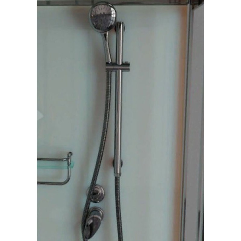 Душевая кабина Frank F400/2 Brilliant без крыши, 100 х 100 см, высокий поддон, стекла прозрачные, профиль хром, 186009