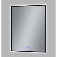 Зеркало Grossman Pragma-норма BLACK, 60 х 80 см, LED подсветка, подогрев, черная рама, 1860802