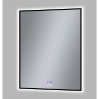Зеркало Grossman Pragma-норма BLACK, 70 х 80 см, LED подсветка, подогрев, черная рама, 1870802