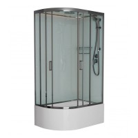 Душевая кабина Frank F412/2R Brilliant, 120 x 80 см, высокий поддон, стекла прозрачные, профиль хром, 189009