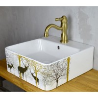 Смеситель для раковины Bronze de Luxe Tiffany 1901BR, бронза