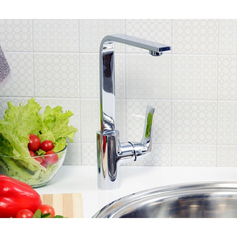 Смеситель WasserKRAFT Neime 1907 для кухонной мойки с поворотным изливом, хром