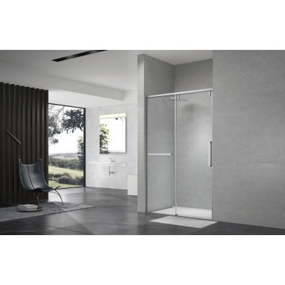Душевая дверь Terminus Альба 01, 1DS140х220C, 140 см, стекло прозрачное, профиль хром