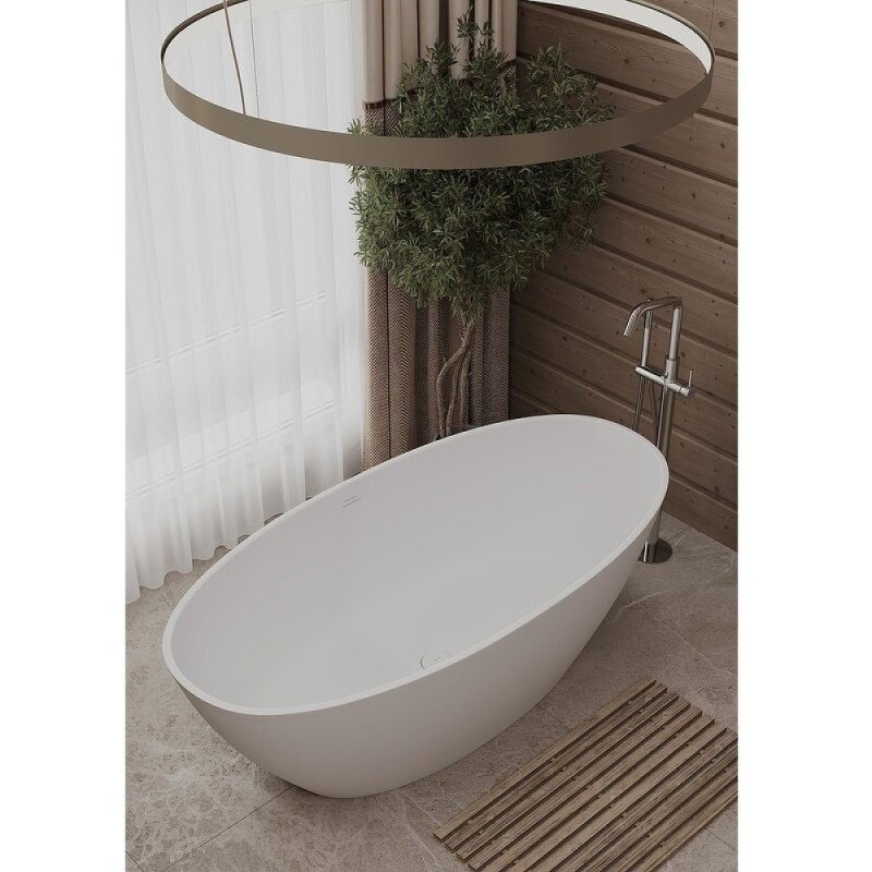 Ванна Allen Brau Krion Oval 2.35003.21, 170 х 80 см, искусственный камень, цвет белый матовый