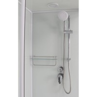 Душевая кабина Frank F400/2 М White 100 х 100 см, высокий поддон, стекла матовые, профиль белый, 20034
