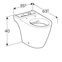 Напольный безободковый унитаз Geberit iCon 200460000/229420000