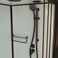 Душевая кабина Frank F411 L/R М Black, 110 х 80 см, низкий поддон, стекла матовые, профиль черный, 20054/20056