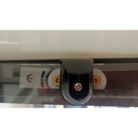 Душевая кабина Frank F409/1 M Black без крыши, 90 х 90 см, средний поддон, стекла матовые, профиль черный, 20063