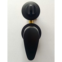 Душевая кабина Frank F409/1 M Black без крыши, 90 х 90 см, средний поддон, стекла матовые, профиль черный, 20063