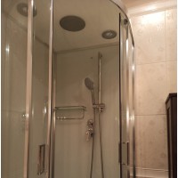 Душевая кабина Frank F408 М Brilliant, 80 х 80 см, низкий поддон, стекла матовые, профиль хром, 200777